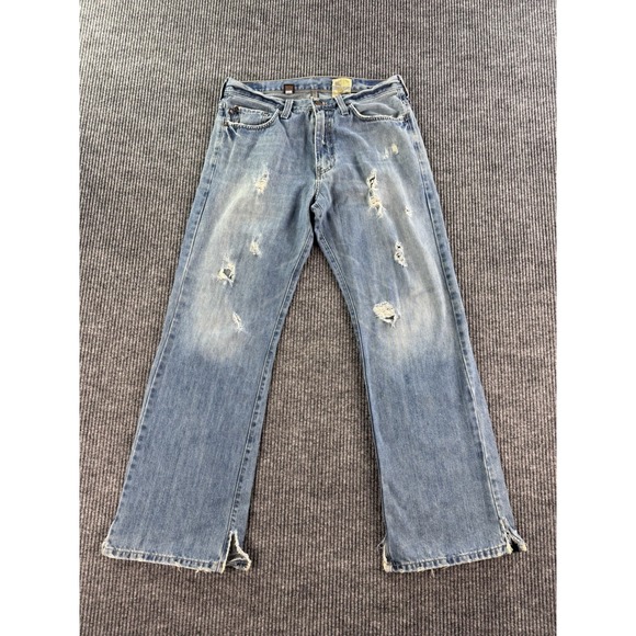 Vintage Hollister Jeans Mens 30x30 Blue Denim Boot Cut Distressed Grunge Y2k - Picture 1 of 12